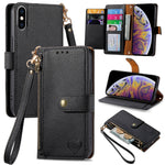 Love Zipper Lanyard Leather Phone Case, For iPhone 11, For iPhone 11 Pro, For iPhone XR, For iPhone XS Max, For iPhone 7 Plus / 8 Plus, For iPhone 6 Plus / 6s Plus, For iPhone 6 / 6s