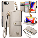Love Zipper Lanyard Leather Phone Case, For iPhone 11, For iPhone 11 Pro, For iPhone XR, For iPhone XS Max, For iPhone 7 Plus / 8 Plus, For iPhone 6 Plus / 6s Plus, For iPhone 6 / 6s