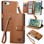 Love Zipper Lanyard Leather Phone Case, For iPhone 11, For iPhone 11 Pro, For iPhone XR, For iPhone XS Max, For iPhone 7 Plus / 8 Plus, For iPhone 6 Plus / 6s Plus, For iPhone 6 / 6s