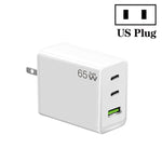 GaN PD65W Type-C x 2 + USB3.0 Laptop Adapter for Apple MacBook Series ,US Plug