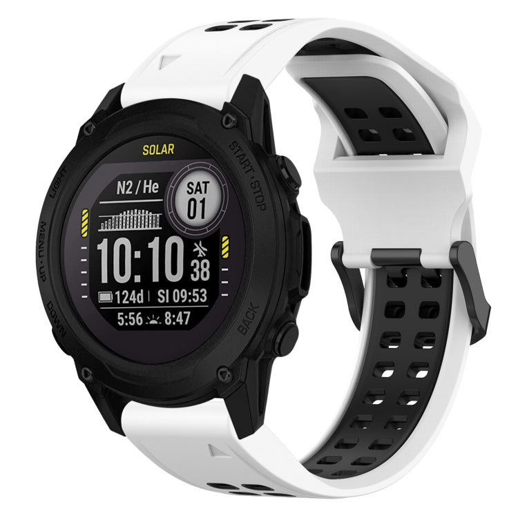 Two Color Reverse Buckle 22mm Silicone Watch Band, For Garmin Descent G1, For Garmin  Instinct 2 Solar, For Garmin Instinct 2, For Garmin Epix Pro 47mm