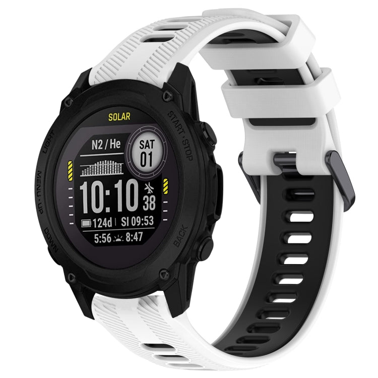 Sports Two-Color Silicone Watch Band, For Garmin Descent G1, For Garmin Fenix 7, For Garmin Instinct 2 Solar, For Garmin Instinct 2