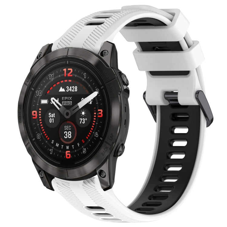 Sports Two-Color Silicone Watch Band, For Garmin EPIX Pro 47mm, For Garmin Fenix 7 Pro, For Garmin Approach S60, For Garmin Forerunner 935