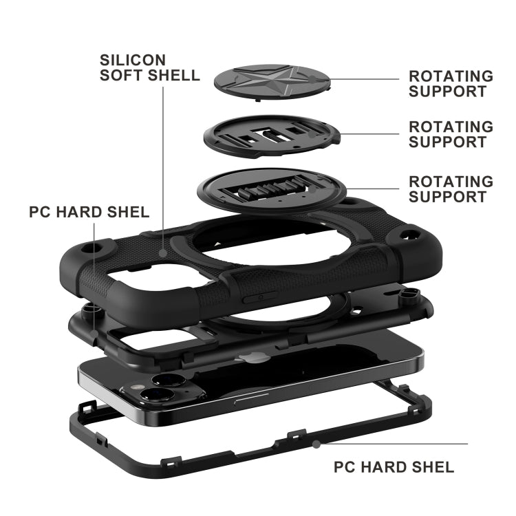 Shield PC Hybrid Silicone Phone Case, For iPhone 14, For iPhone 14 Pro Max, For iPhone 13 Pro Max, For iPhone 13