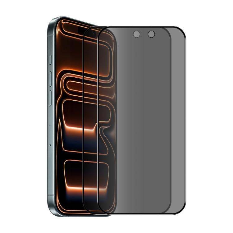 2pcs ENKAY Hat-Prince 28° Anti-peeping Tempered Glass Protector Full Screen Film, For iPhone 18 Pro, For iPhone 18 Pro Max, For iPhone 17 Pro Max, For iPhone 17 Pro, For iPhone 17, For iPhone Air, For iPhone 16 Pro Max, For iPhone 16 Pro               ...