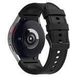 Silicone Leather Black Buckle Watch Band, For Samsung Galaxy Watch 6 Classic, For Samsung Galaxy Watch 6