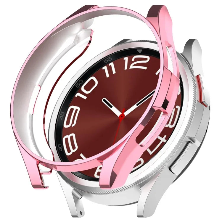 Electroplated TPU Half Pack Hollow Watch Protective Case, For Samsung Galaxy Watch6 Classic 47mm, For Samsung Galaxy Watch6 Classic 43mm