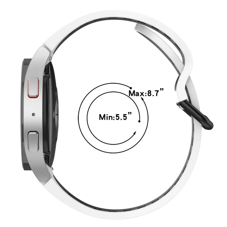 Two-Color Breathable Silicone Watch Band, For Samsung  Galaxy Watch 4 Classic 42mm