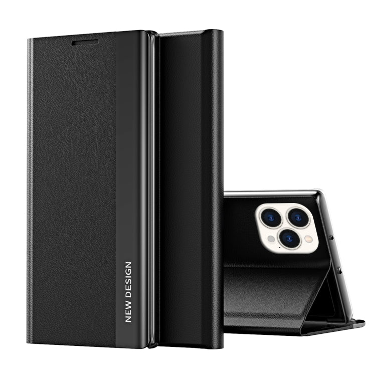 Side Electroplated Adsorption Leather Phone Case, For iPhone 16 Pro, For iPhone 16 Plus, For iPhone 16, For iPhone 15 Pro Max, For iPhone 15 Pro, For iPhone 15 Plus