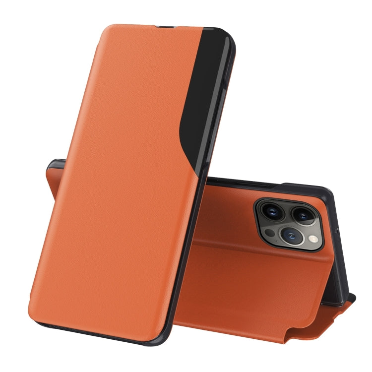 Side Display Flip Leather Phone Case, For iPhone 17e / 16e, For iPhone 17 Pro Max, For iPhone 17 Pro, For iPhone 17, For iPhone Air, For iPhone 16 Pro Max, For iPhone 16 Pro, For iPhone 16 Plus