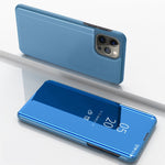 Plated Mirror Horizontal Flip Leather Phone Case with Holder, For iPhone 17e / 16e, For iPhone 17 Pro Max, For iPhone 17 Pro, For iPhone 17, For iPhone Air, For iPhone 16 Pro Max
