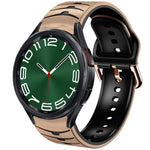 Curved Texture Silicone Watch Band, For Samsung Galaxy Watch 6 Classic 47mm, For Samsung Galaxy Watch 6 44mm, For Samsung Galaxy Watch 6 40mm