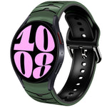 Curved Texture Silicone Watch Band, For Samsung Galaxy Watch 6 Classic 47mm, For Samsung Galaxy Watch 6 44mm, For Samsung Galaxy Watch 6 40mm