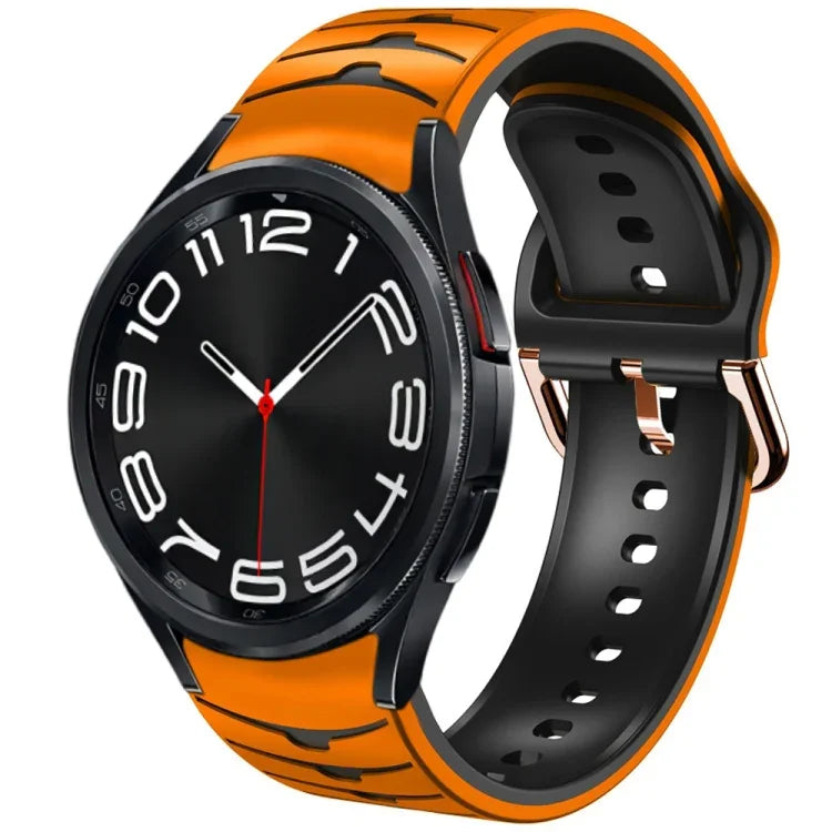 Curved Texture Silicone Watch Band, For Samsung Galaxy Watch 6 Classic 43mm, For Samsung Galaxy watch 5 Pro Golf Edition, For Samsung Galaxy watch 5 Golf Edition