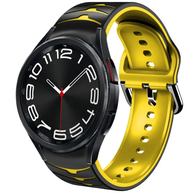 Curved Texture Silicone Watch Band, For Samsung Galaxy Watch 6 Classic 43mm, For Samsung Galaxy watch 5 Pro Golf Edition, For Samsung Galaxy watch 5 Golf Edition