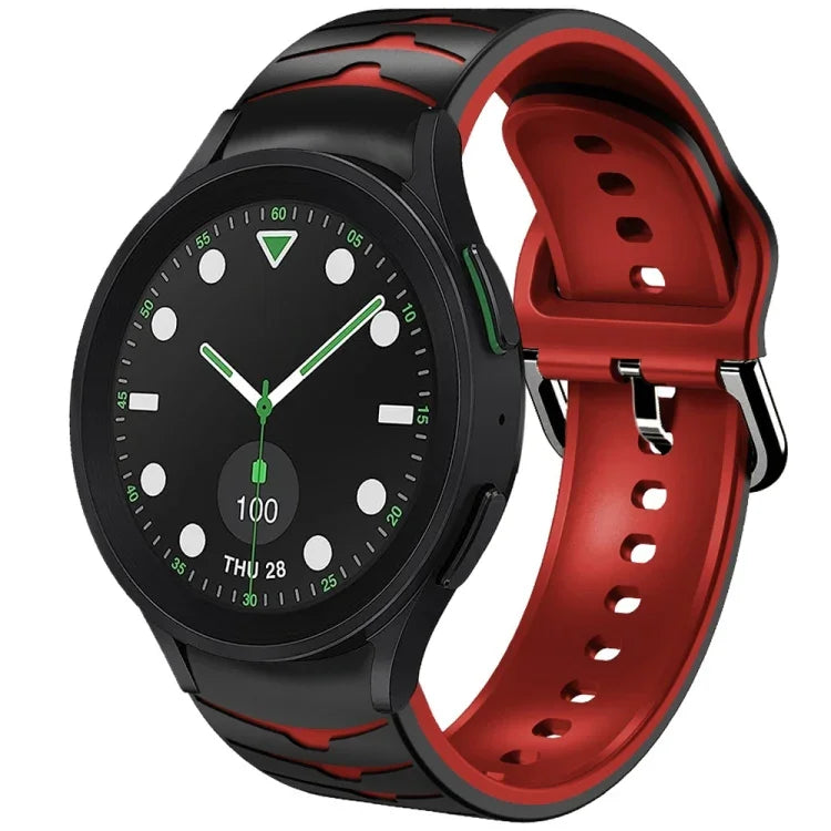 Curved Texture Silicone Watch Band, For Samsung Galaxy Watch 6 Classic 43mm, For Samsung Galaxy watch 5 Pro Golf Edition, For Samsung Galaxy watch 5 Golf Edition