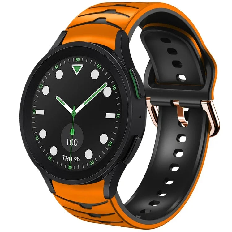 Curved Texture Silicone Watch Band, For Samsung Galaxy Watch 6 Classic 43mm, For Samsung Galaxy watch 5 Pro Golf Edition, For Samsung Galaxy watch 5 Golf Edition