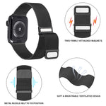 Milan Double Magnetic Steel Mesh Watch Band, For  Apple Watch 7 45mm, For Apple Watch SE 40mm, For Apple Watch SE 44mm, For Apple Watch 6 40mm, For Apple Watch 6 44mm, For Apple Watch 5 44mm