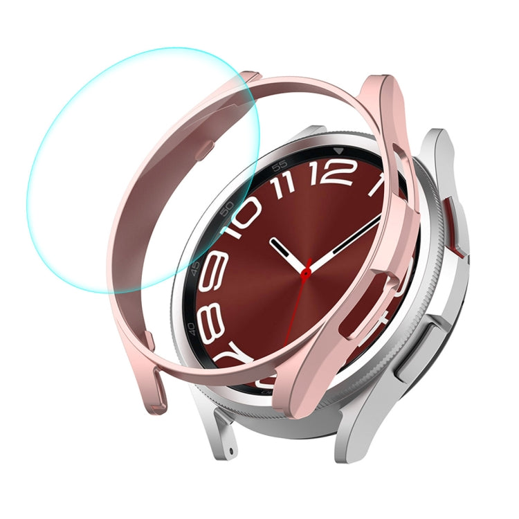 ENKAY Hat-Prince Electroplated Hard PC Case + 0.2mm 9H Glass Screen Protector, For Samsung Galaxy Watch6 Classic 47mm, For Samsung Galaxy Watch6 44mm, For Samsung Galaxy Watch6 40mm, For Samsung Galaxy Watch6 Classic 43mm