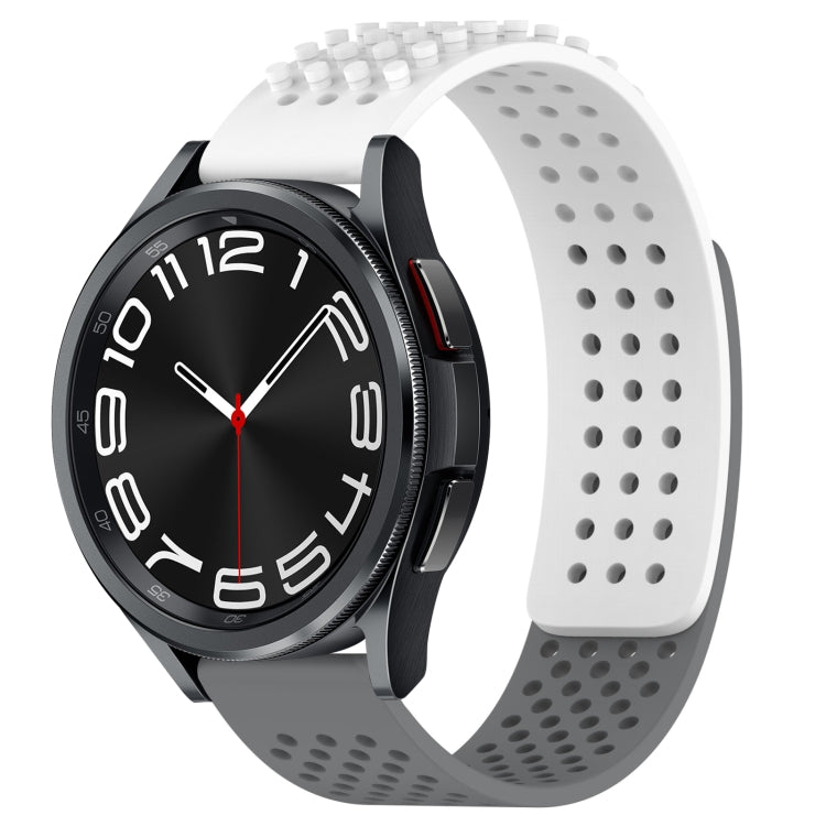 20mm Holes Breathable 3D Dots Silicone Watch Band, For Samsung Galaxy Watch 6 Classic 47mm, For Samsung Galaxy Watch 6 44mm, For Samsung Galaxy Watch 6 40mm