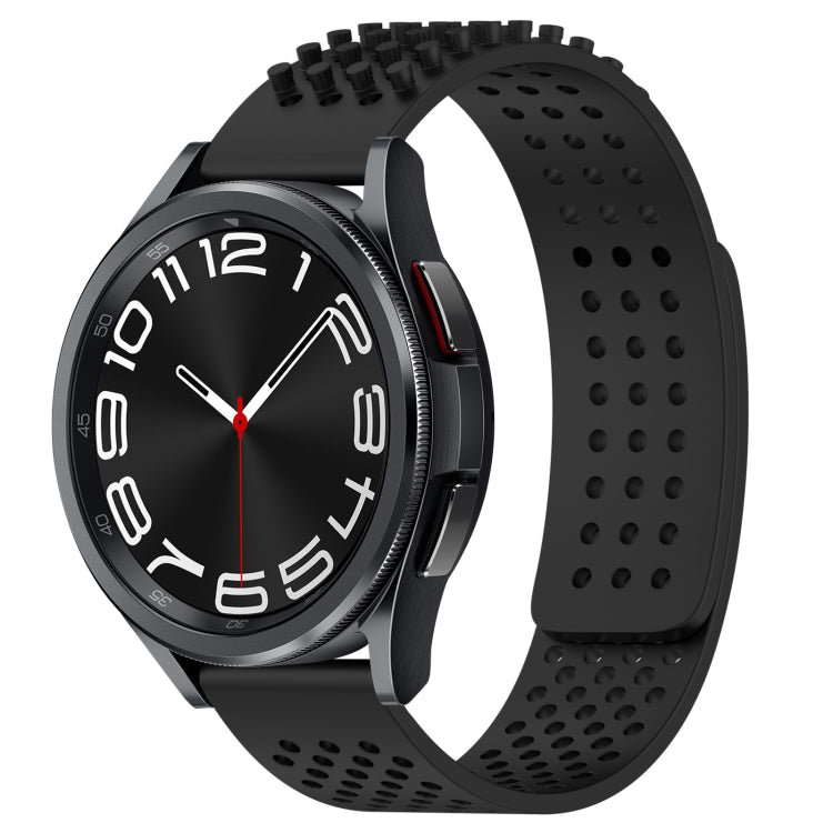 20mm Holes Breathable 3D Dots Silicone Watch Band, For Samsung Galaxy Watch 6 Classic 47mm, For Samsung Galaxy Watch 6 44mm, For Samsung Galaxy Watch 6 40mm