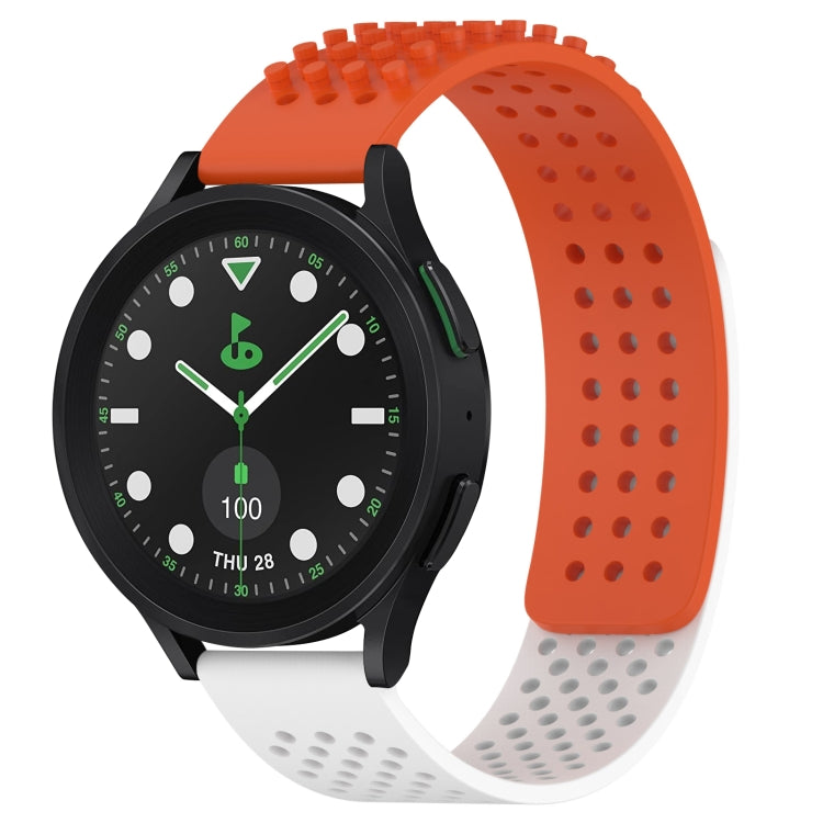 20mm Holes Breathable 3D Dots Silicone Watch Band, For Samsung Galaxy Watch 6 Classic 43mm, For Samsung Galaxy watch 5 Pro Golf Edition, For Samsung Galaxy watch 5 Golf Edition