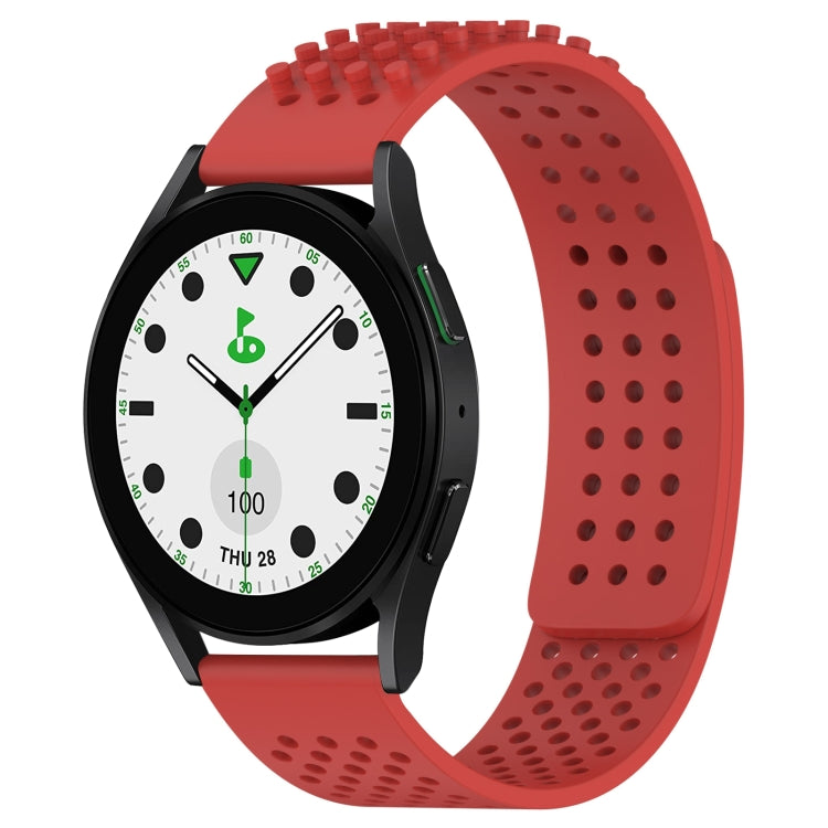 20mm Holes Breathable 3D Dots Silicone Watch Band, For Samsung Galaxy Watch 6 Classic 43mm, For Samsung Galaxy watch 5 Pro Golf Edition, For Samsung Galaxy watch 5 Golf Edition