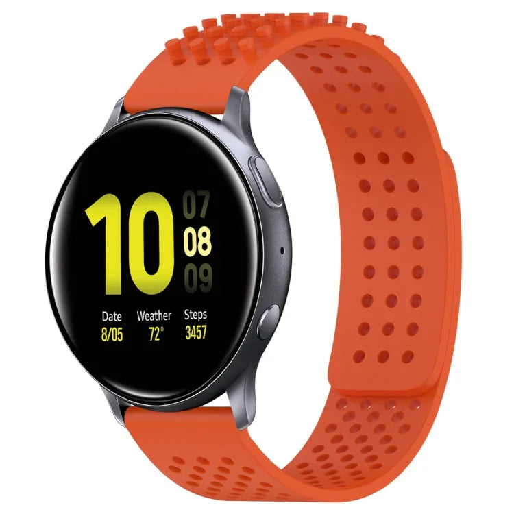 20mm Holes Breathable 3D Dots Silicone Watch Band, For Samsung  Galaxy Watch 4 Classic 42mm, For Samsung Galaxy Watch Active 2 44mm, For Samsung Galaxy Watch Active 2 40mm