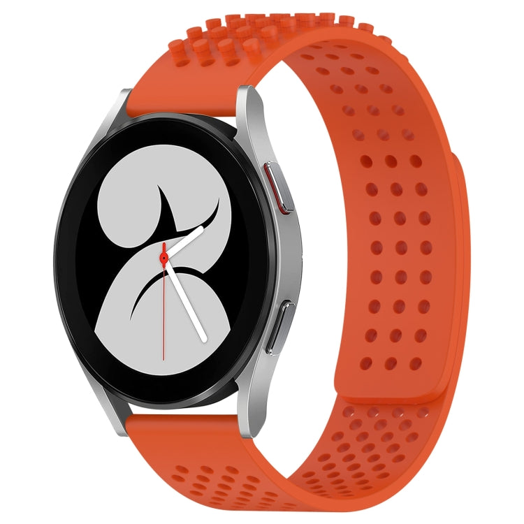 20mm Holes Breathable 3D Dots Silicone Watch Band, For Samsung Galaxy Watch 4 44mm, For Samsung Galaxy Watch 4 40mm, For Samsung  Galaxy Watch 4 Classic 46mm
