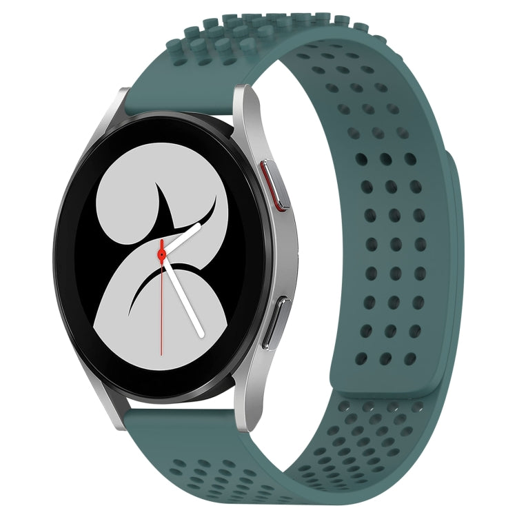 20mm Holes Breathable 3D Dots Silicone Watch Band, For Samsung Galaxy Watch 4 44mm, For Samsung Galaxy Watch 4 40mm, For Samsung  Galaxy Watch 4 Classic 46mm