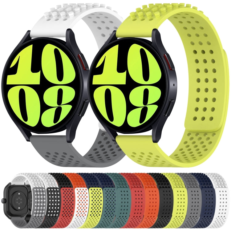 20mm Holes Breathable 3D Dots Silicone Watch Band, For Samsung Galaxy Watch 4 44mm, For Samsung Galaxy Watch 4 40mm, For Samsung  Galaxy Watch 4 Classic 46mm