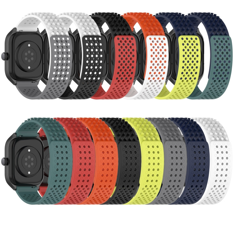 20mm Holes Breathable 3D Dots Silicone Watch Band, For Samsung Galaxy Watch 6 Classic 47mm, For Samsung Galaxy Watch 6 44mm, For Samsung Galaxy Watch 6 40mm