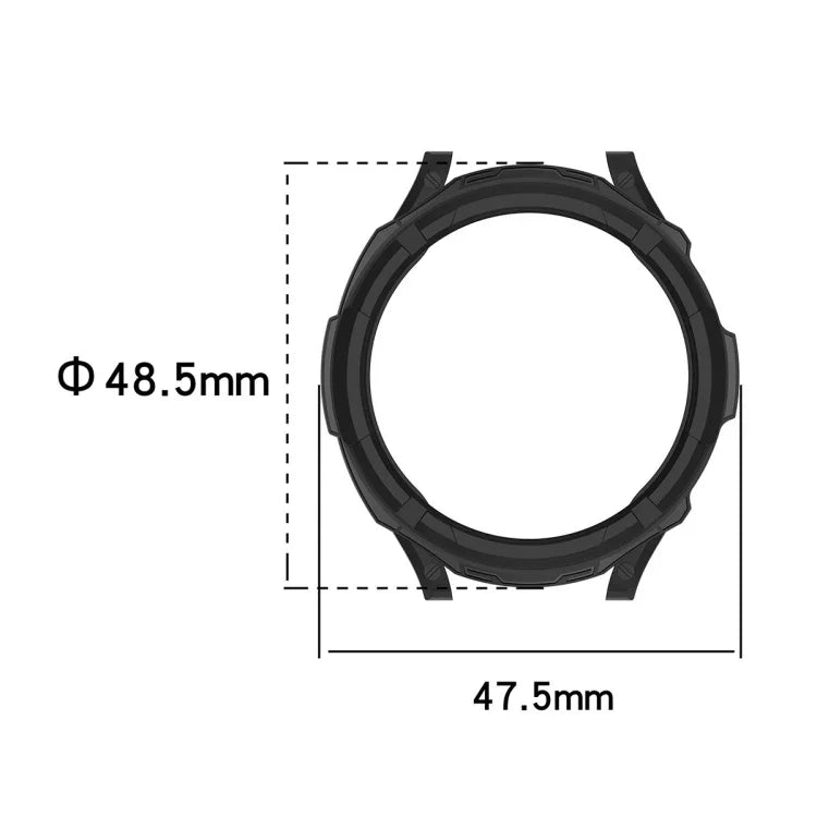 ENKAY Hat-Prince 2 in 1 TPU Armor Watch Case + 0.2mm 9H Tempered Glass Screen Protector, For Samsung Galaxy Watch6 Classic 47mm, For Samsung Galaxy Watch6 Classic 43mm