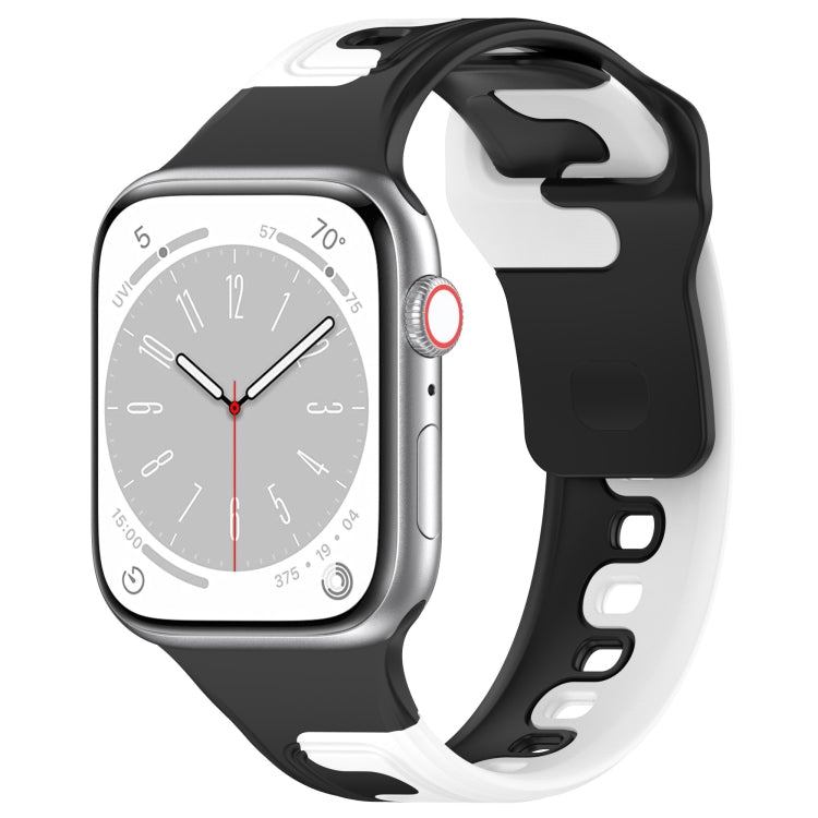 Double Color Silicone Watch Band, For Apple Watch 5 44mm, For Apple Watch 5 40mm, For Apple Watch 4 44mm, For Apple Watch 4 40mm
