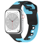 Double Color Silicone Watch Band, For Apple Watch 5 44mm, For Apple Watch 5 40mm, For Apple Watch 4 44mm, For Apple Watch 4 40mm
