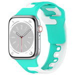 Double Color Silicone Watch Band, For Apple Watch 5 44mm, For Apple Watch 5 40mm, For Apple Watch 4 44mm, For Apple Watch 4 40mm