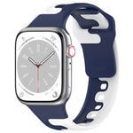 Double Color Silicone Watch Band, For Apple Watch 5 44mm, For Apple Watch 5 40mm, For Apple Watch 4 44mm, For Apple Watch 4 40mm