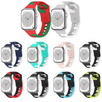 Double Color Silicone Watch Band, For Apple Watch 5 44mm, For Apple Watch 5 40mm, For Apple Watch 4 44mm, For Apple Watch 4 40mm