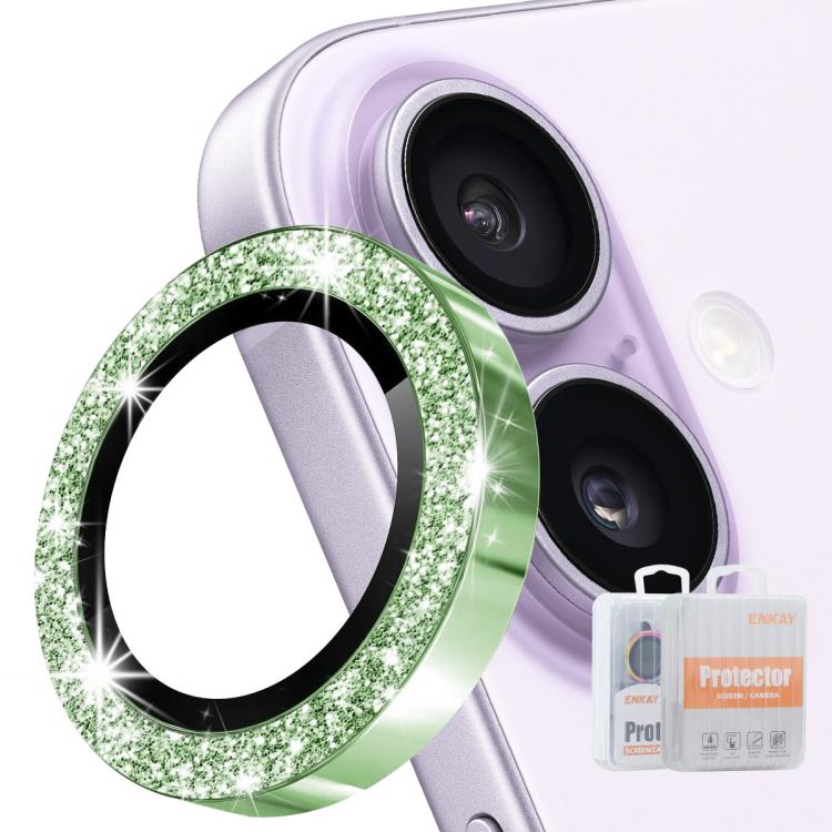 ENKAY Hat-Prince Glitter Rear Lens Aluminium Alloy Tempered Glass Film, For iPhone 17 Pro / 17 Pro Max, For iPhone 17, For iPhone Air, For iPhone 15 Pro / 15 Pro Max, For iPhone 15 / 15 Plus