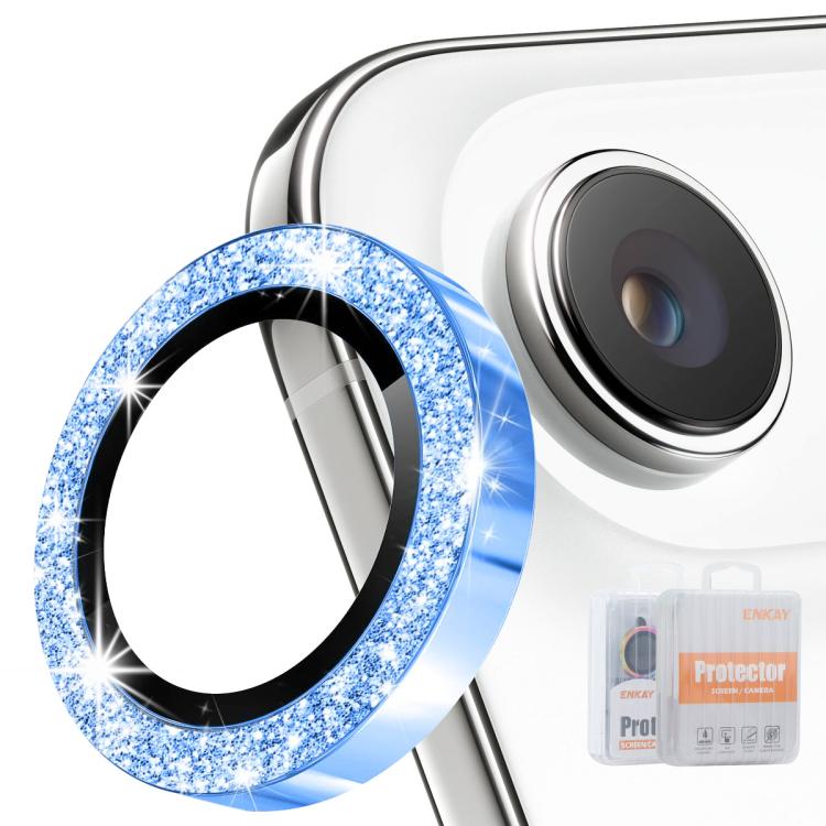 ENKAY Hat-Prince Glitter Rear Lens Aluminium Alloy Tempered Glass Film, For iPhone 17 Pro / 17 Pro Max, For iPhone 17, For iPhone Air, For iPhone 15 Pro / 15 Pro Max, For iPhone 15 / 15 Plus