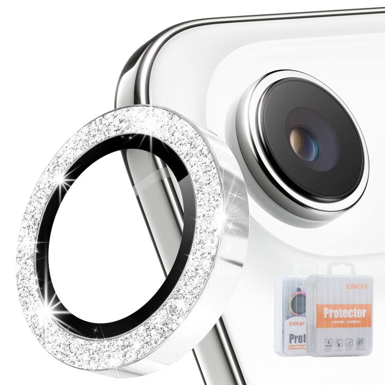 ENKAY Hat-Prince Glitter Rear Lens Aluminium Alloy Tempered Glass Film, For iPhone 17 Pro / 17 Pro Max, For iPhone 17, For iPhone Air, For iPhone 15 Pro / 15 Pro Max, For iPhone 15 / 15 Plus