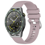 Liquid Glossy Silver Buckle Silicone Watch Band, For Huawei Watch GT3 SE 22mm, For Huawei Watch GT3 Pro 46mm 22mm, For Huawei Watch GT3 Pro 43mm 20mm, For Huawei Watch GT3 46mm 22mm