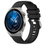 Liquid Glossy Silver Buckle Silicone Watch Band, For Huawei Watch GT3 SE 22mm, For Huawei Watch GT3 Pro 46mm 22mm, For Huawei Watch GT3 Pro 43mm 20mm, For Huawei Watch GT3 46mm 22mm