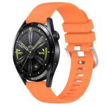 Liquid Glossy Silver Buckle Silicone Watch Band, For Huawei Watch GT3 SE 22mm, For Huawei Watch GT3 Pro 46mm 22mm, For Huawei Watch GT3 Pro 43mm 20mm, For Huawei Watch GT3 46mm 22mm