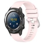 Liquid Glossy Silver Buckle Silicone Watch Band, For Huawei Watch GT2 42mm 20mm, For Huawei Watch 2 20mm