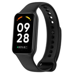 For Xiaomi Mi Band 8 Active Solid Color Integrated Silicone Watch Band, Black, Purple, Teal Green, Dark Blue, Red, Orange, White, Green, Light Blue, Army Green, Pink, Stralight Color