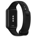 For Xiaomi Mi Band 8 Active Solid Color Integrated Silicone Watch Band, Black, Purple, Teal Green, Dark Blue, Red, Orange, White, Green, Light Blue, Army Green, Pink, Stralight Color