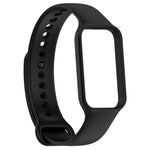 For Xiaomi Mi Band 8 Active Solid Color Integrated Silicone Watch Band, Black, Purple, Teal Green, Dark Blue, Red, Orange, White, Green, Light Blue, Army Green, Pink, Stralight Color