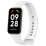 For Xiaomi Mi Band 8 Active Solid Color Integrated Silicone Watch Band, Black, Purple, Teal Green, Dark Blue, Red, Orange, White, Green, Light Blue, Army Green, Pink, Stralight Color