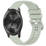 Liquid Glossy Silver Buckle Silicone Watch Band, For Garmin Active5, For Garmin VivoMove Trend, For Garmin Venu SQ2, For Garmin Venu / Venu SQ